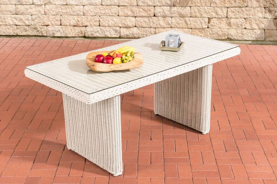 Clp Rotan Eettafel La Gomera parelwit 160 cm