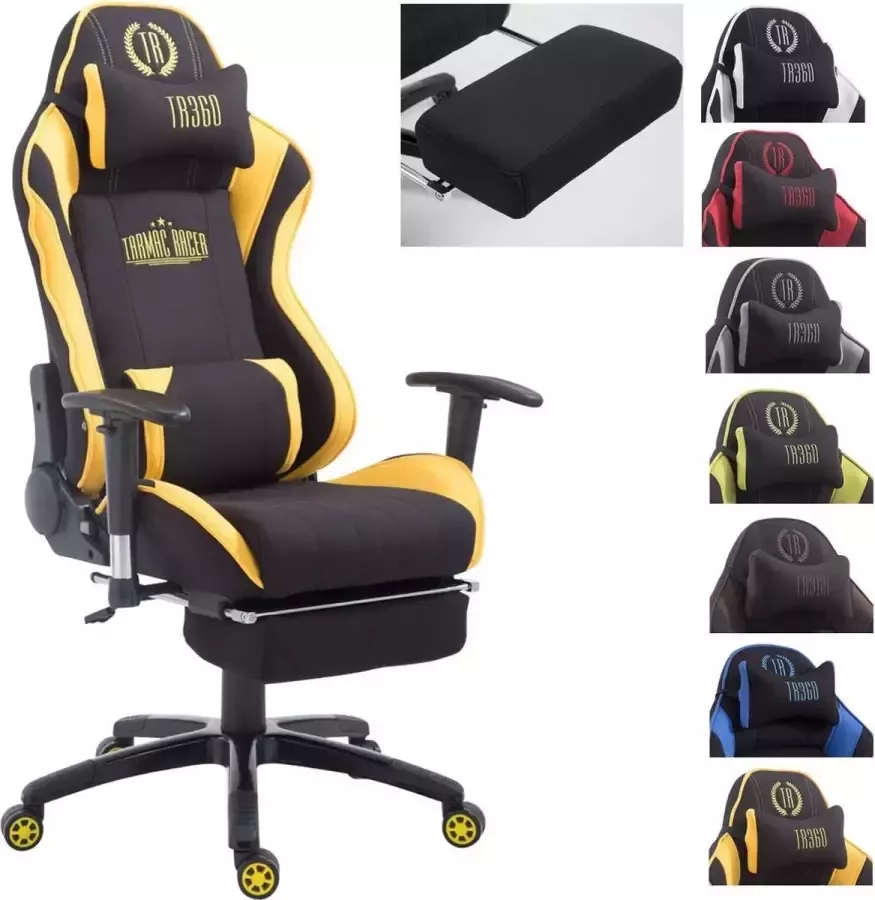 Clp Shift V2 Bureaustoel Stof Zwart geel Met voetsteun