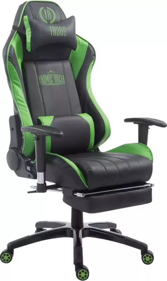 Clp Shift X2 Bureaustoel Kunstleer met voetensteun zwart groen