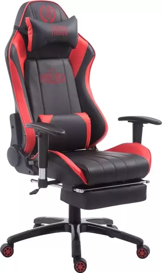 Clp Shift X2 Bureaustoel Kunstleer met voetensteun zwart rood