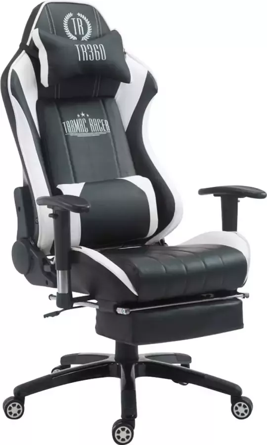 Clp Shift X2 Bureaustoel Kunstleer met voetensteun zwart wit