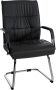 Clp Sievert Bezoekersstoel Met armleuning Eetkamerstoel Kunstleer zwart - Thumbnail 2