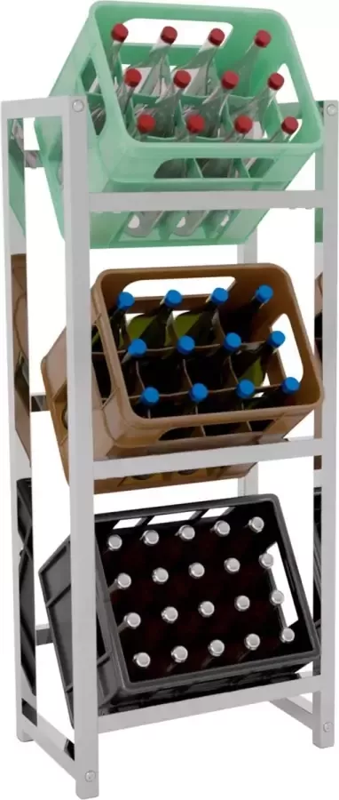 Clp Stack Krattenrek Zwaar RVS chroom 116x47x31 cm