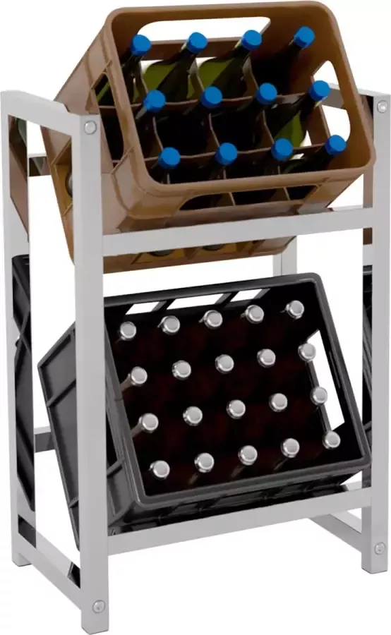 Clp Stack Krattenrek Zwaar RVS chroom 75x47x31 cm