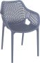 Clp Stapelstoel AIR XL bistro stoel maximale belasting 130 kg een grote honingraat zitting stapelbare tuinstoel van kunststof geel - Thumbnail 1