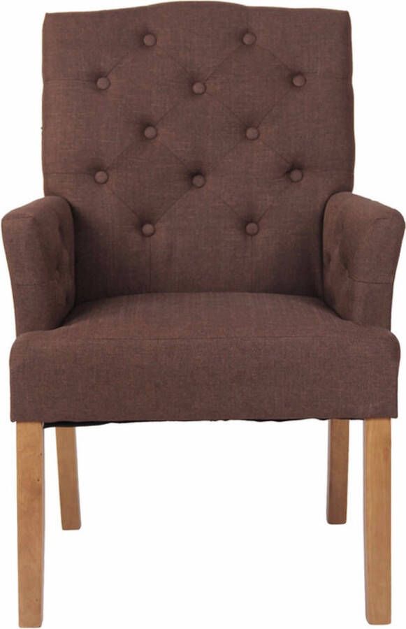 Clp Sugar Set van 2 eetkamerstoelen Stof bruin antiek licht