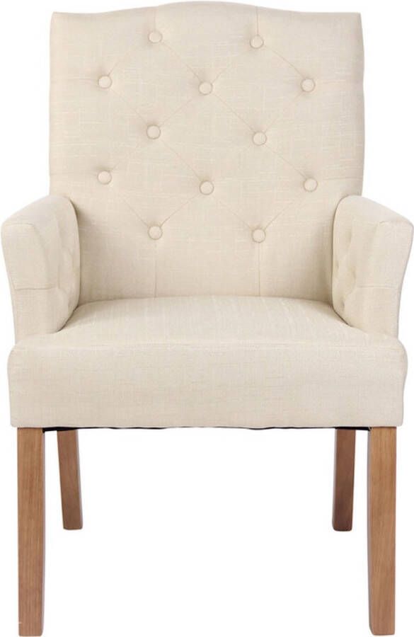 Clp Sugar Set van 2 eetkamerstoelen Stof creme antiek licht