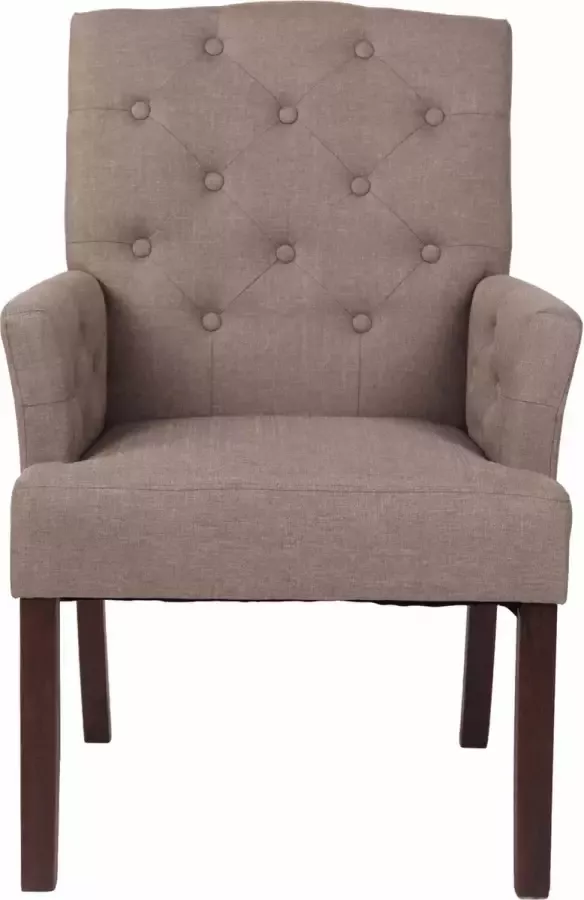 CLP Set van 2 eetkamerstoelen Sugar Donker Frame Stof