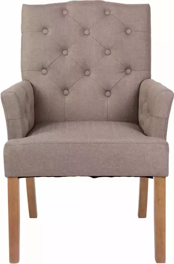 CLP Sugar Set van 2 eetkamerstoelen Stof antiek licht taupe