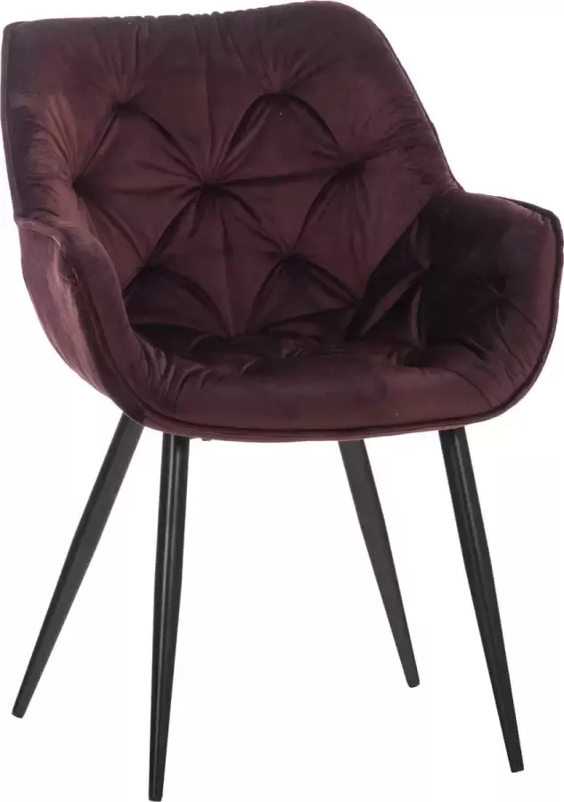 Clp Tanna Eetkamerstoel Metr armleuning Velvet Fluweel rood - Foto 2