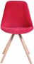 Clp Toulouse Eetkamerstoel Rond frame Fluweel rood natura (eik) - Thumbnail 2
