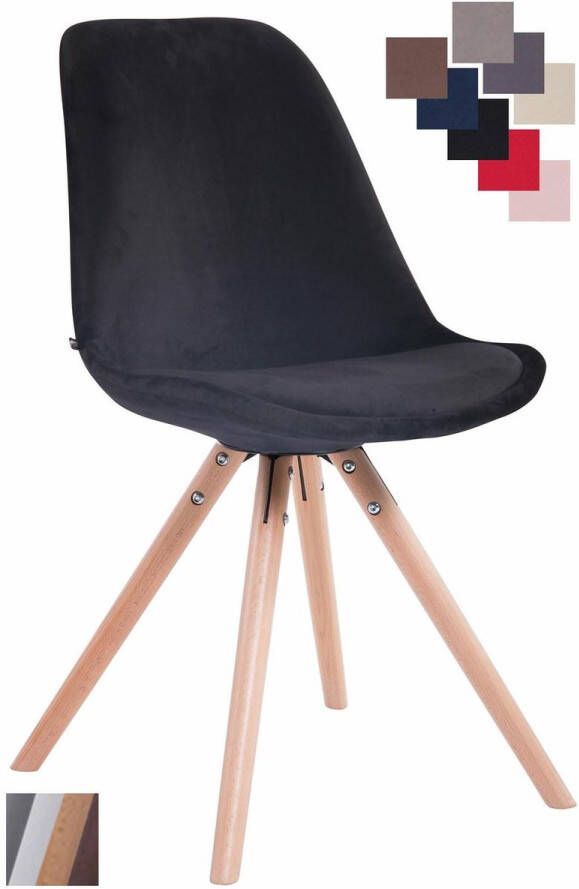 Clp Toulouse Eetkamerstoel Rond frame Fluweel zwart natura - Foto 1