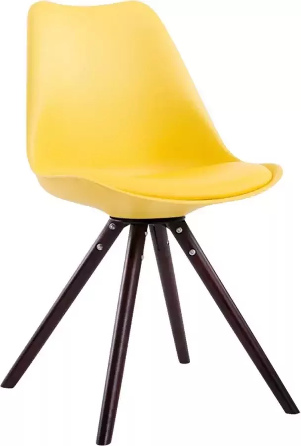 Clp Toulouse Eetkamerstoel Rond frame Kunststof geel cappuccino (eik)
