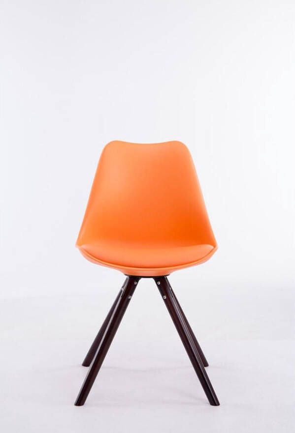 Clp Toulouse Eetkamerstoel Rond frame Kunststof oranje cappuccino (eik) - Foto 1