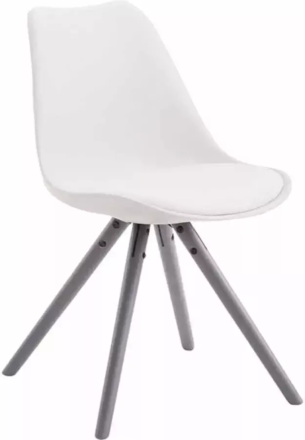 Clp Toulouse Eetkamerstoel Rond frame Kunststof wit grijs