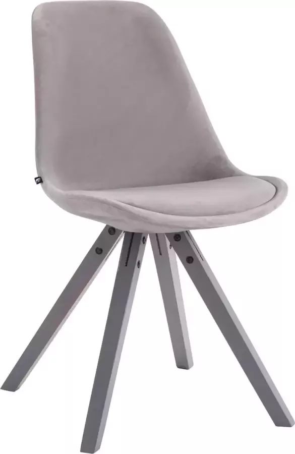 CLP Toulouse Eetkamerstoel Vierkant frame Fluweel grijs - Foto 2
