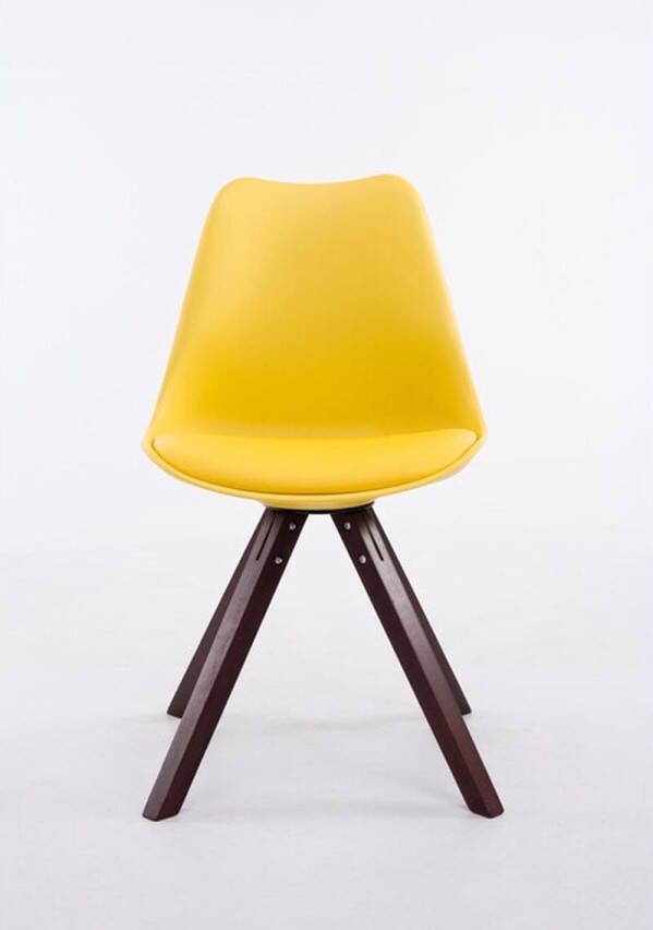 Clp Toulouse Eetkamerstoel Vierkant frame Kunstleer geel cappuccino - Foto 2