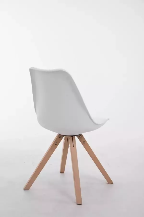 Clp Toulouse Eetkamerstoel Vierkant frame Kunstleer wit natura