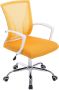 Clp Tracy Bureaustoel Voor volwassenen Met armleuningen Ergonomische geel chroom - Thumbnail 1