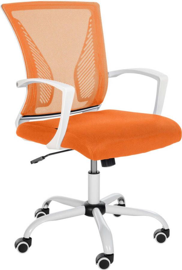 Clp Tracy Bureaustoel Voor volwassenen Met armleuningen Ergonomische oranje wit