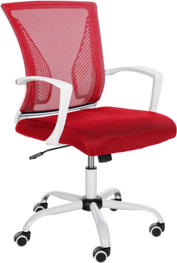Clp Tracy Bureaustoel Voor volwassenen Met armleuningen Ergonomische rood wit