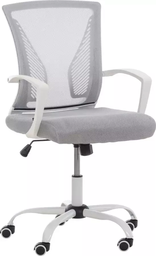 Clp Tracy Bureaustoel Voor volwassenen Met armleuningen Ergonomische licht grijs wit