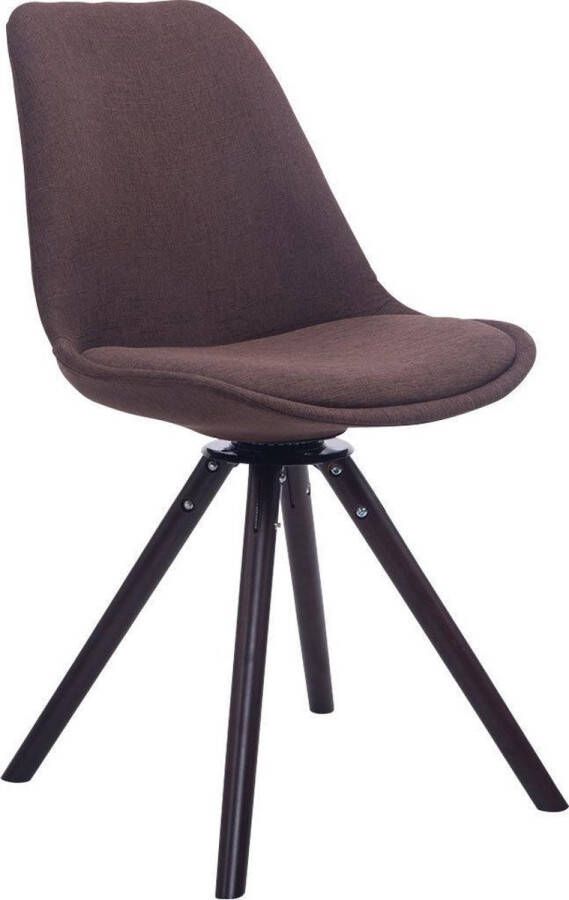 CLP Troyes Bezoekersstoel Stof bruin walnoot