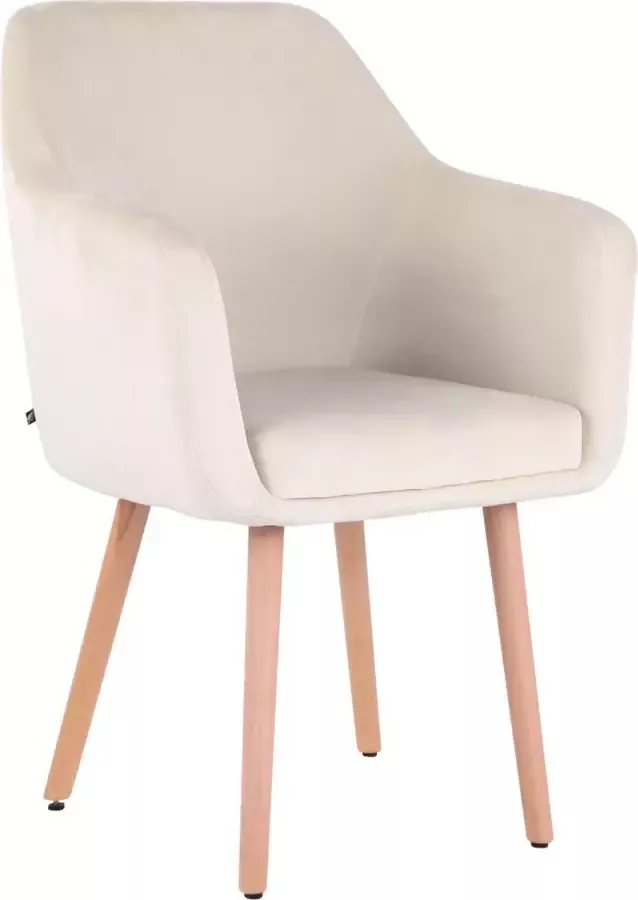 Clp Utrecht Eetkamerstoel Fluweel creme natura