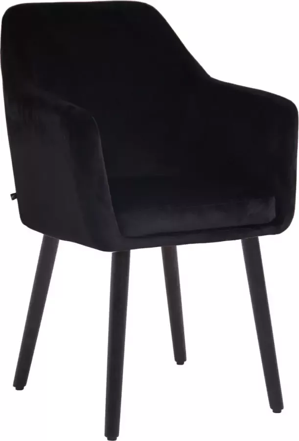 Clp Utrecht Eetkamerstoel Fluweel zwart