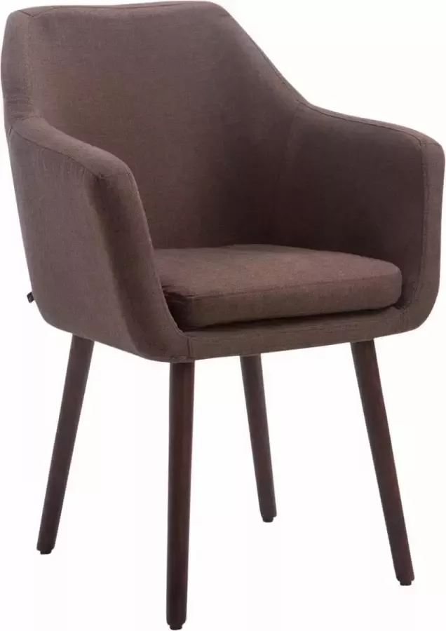 Clp Utrecht Eetkamerstoel Stof bruin walnoot