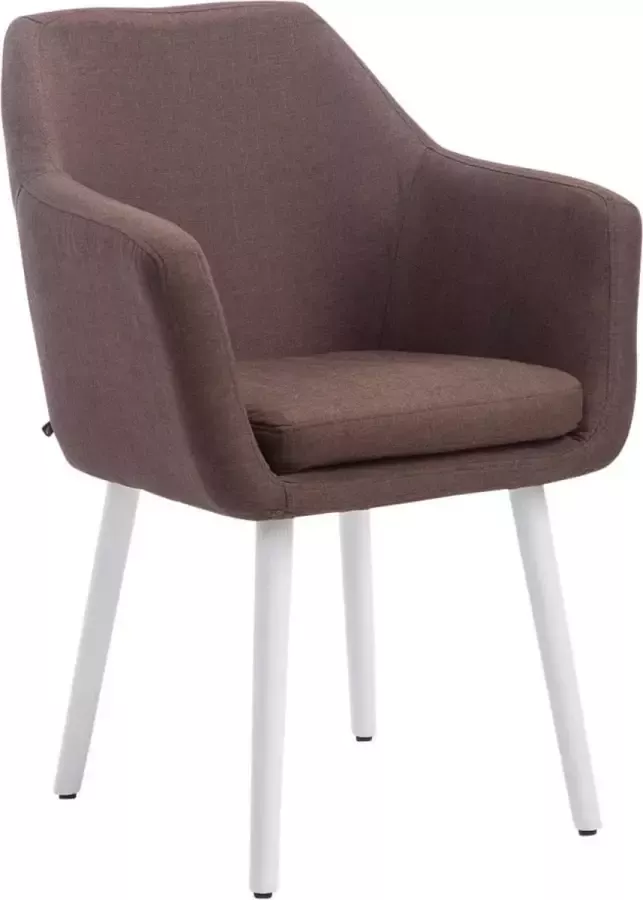 Clp Utrecht Eetkamerstoel Stof bruin wit (eik)