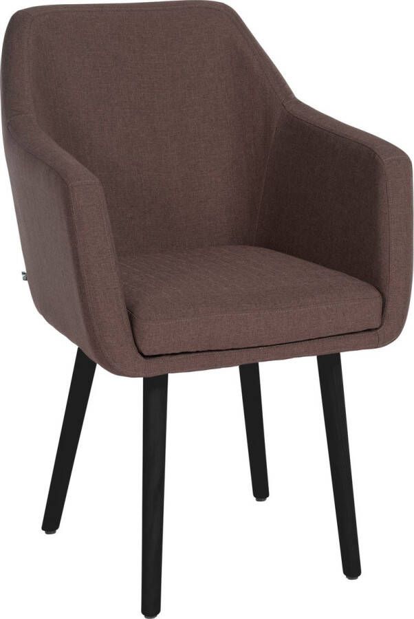 Clp Utrecht Eetkamerstoel Stof bruin zwart - Foto 2