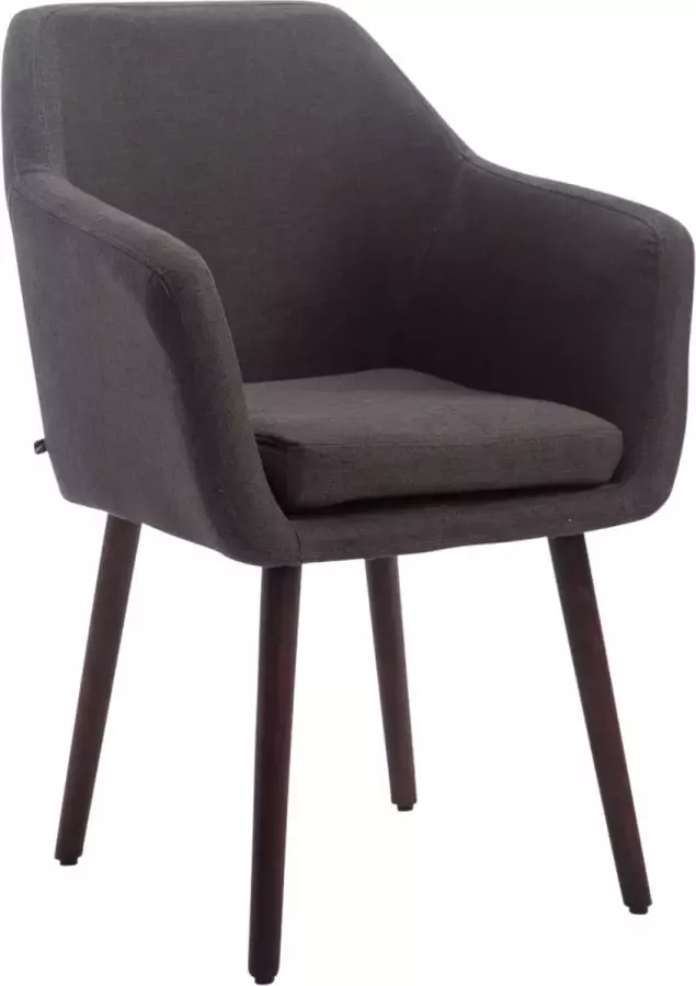 Clp Utrecht Eetkamerstoel Stof donkergrijs walnoot (eik)