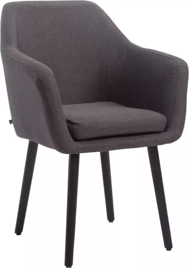 Clp Utrecht Eetkamerstoel Stof donkergrijs zwart (eik)