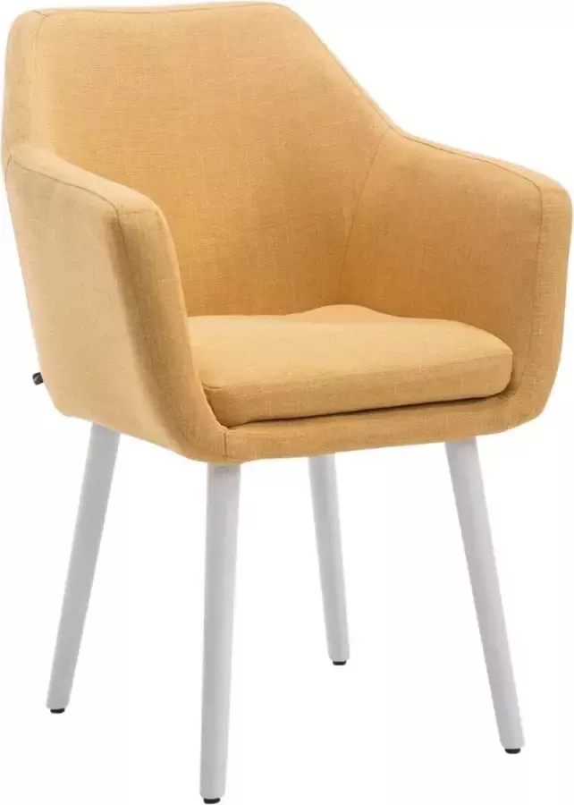 CLP Eetkamerstoel Utrecht Wit (Eik) Frame Stof