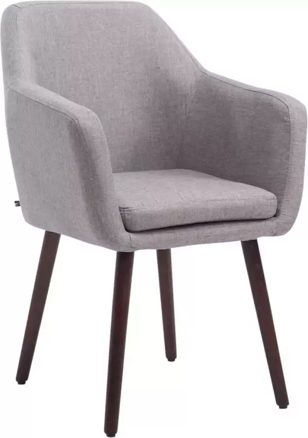 Clp Utrecht Eetkamerstoel Stof grijs walnoot (eik)