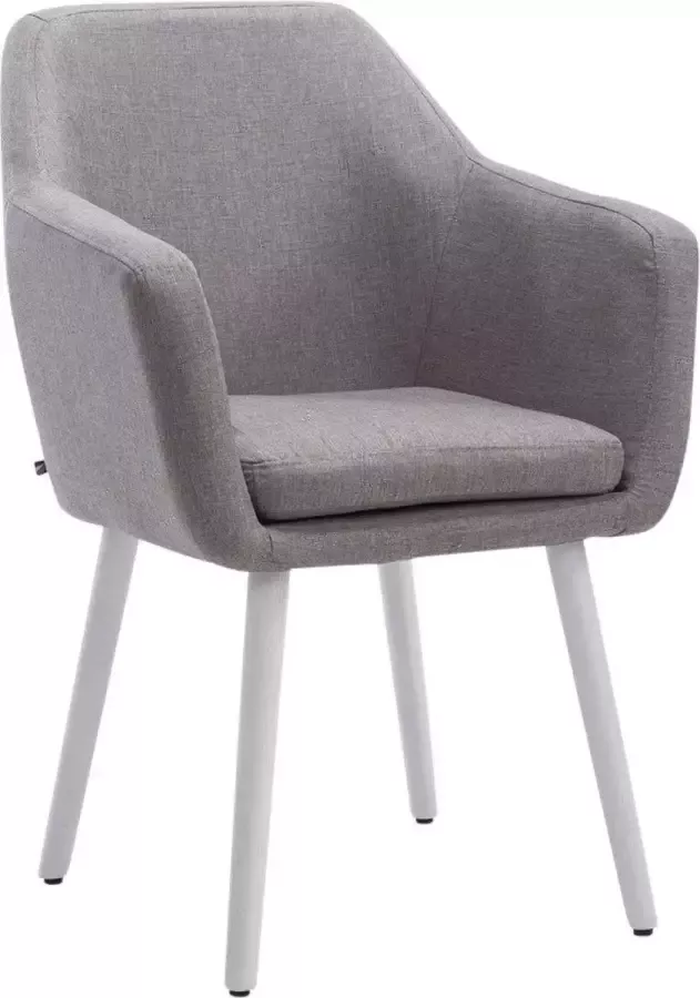 Clp Utrecht Eetkamerstoel Stof grijs wit (eik)