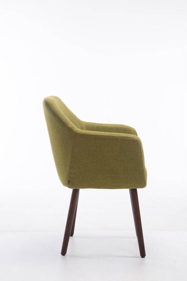 Clp Utrecht Eetkamerstoel Stof groen walnoot