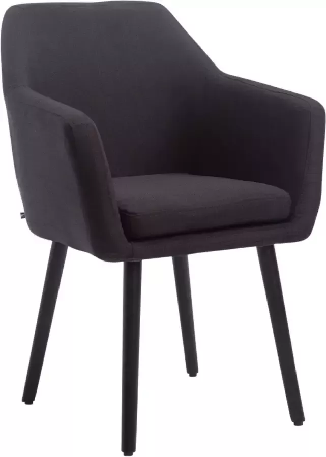 CLP Eetkamerstoel Utrecht Zwart (Eik) Frame Stof - Foto 1