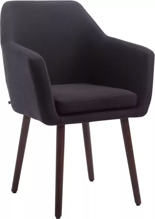 Clp Utrecht Eetkamerstoel Stof zwart walnoot (eik)