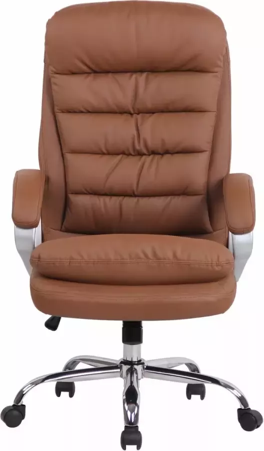 CLP Vancouver BIG Bureaustoel Voor volwassenen Ergonomisch Met armleuningen Kunstleer licht bruin