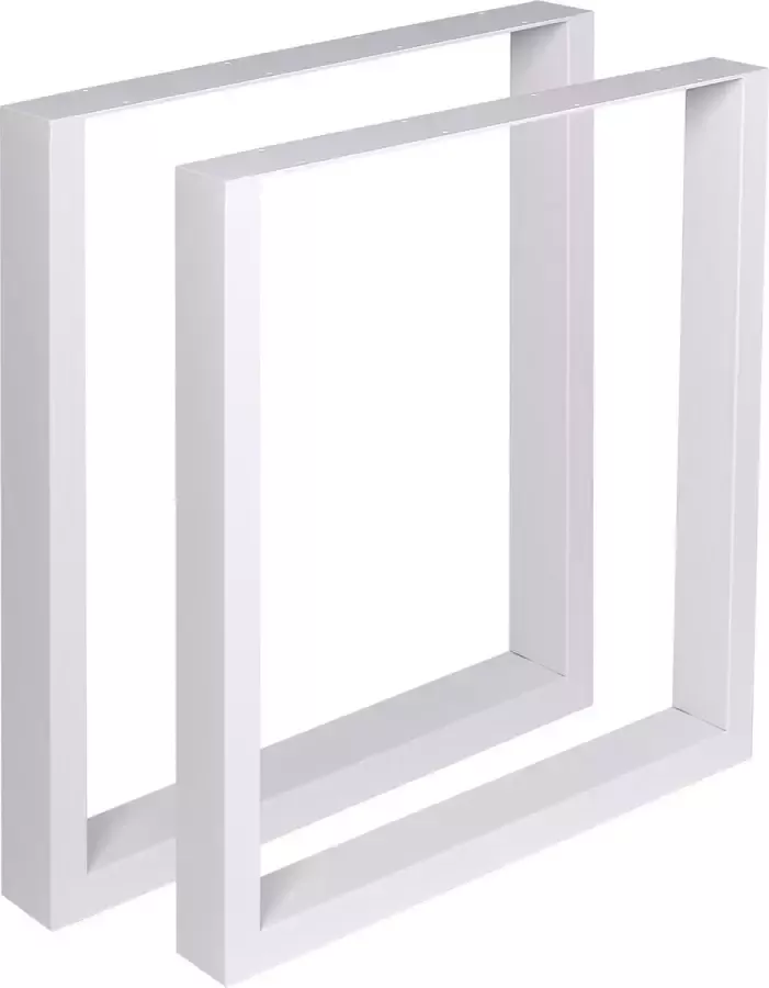 Clp Velden 2x Tafelpoten Metaal Vierkant wit 80 cm