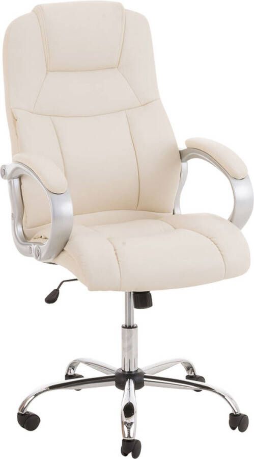 Clp XL Apoll Bureaustoel Voor volwassenen Ergonomisch Met armleuningen Kunstleer creme