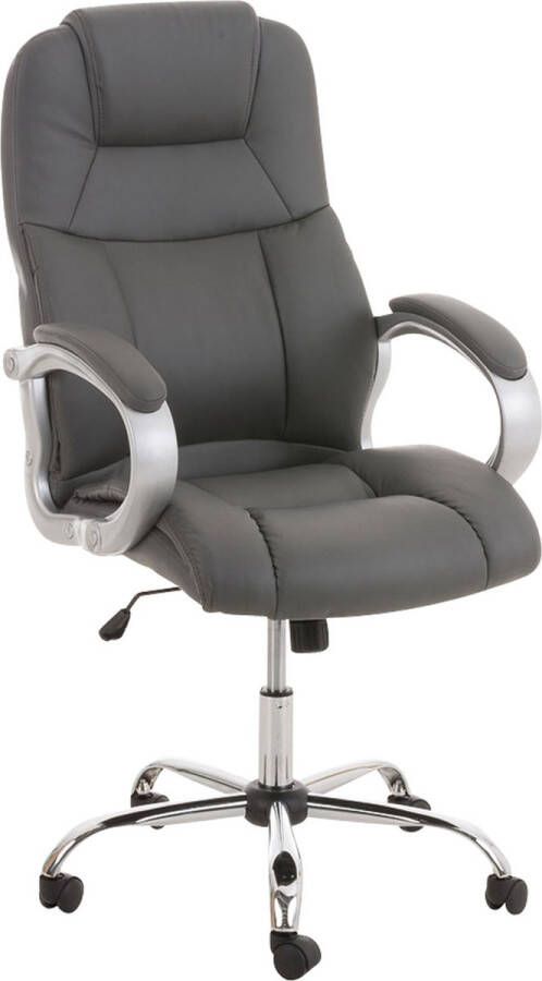 Clp XL Apoll Bureaustoel Voor volwassenen Ergonomisch Met armleuningen Kunstleer grijs