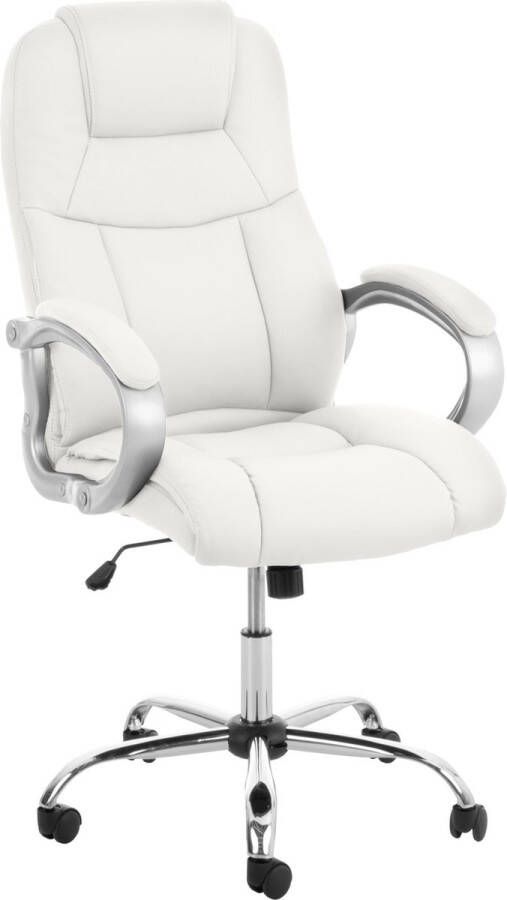 Clp XL Apoll Bureaustoel Voor volwassenen Ergonomisch Met armleuningen Kunstleer wit