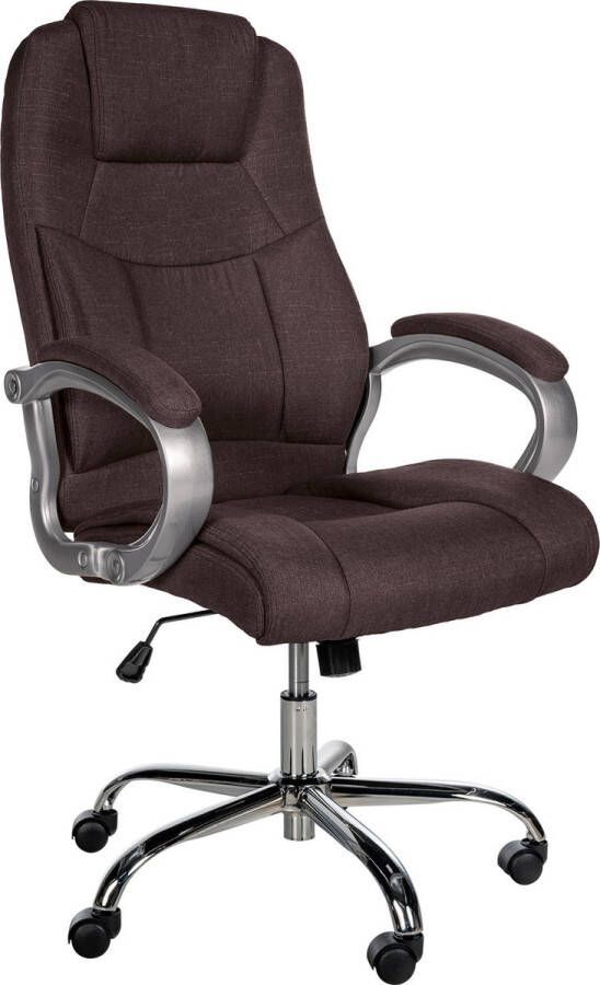 Clp XL Apoll Bureaustoel Voor volwassenen Ergonomisch Met armleuningen Stof bruin