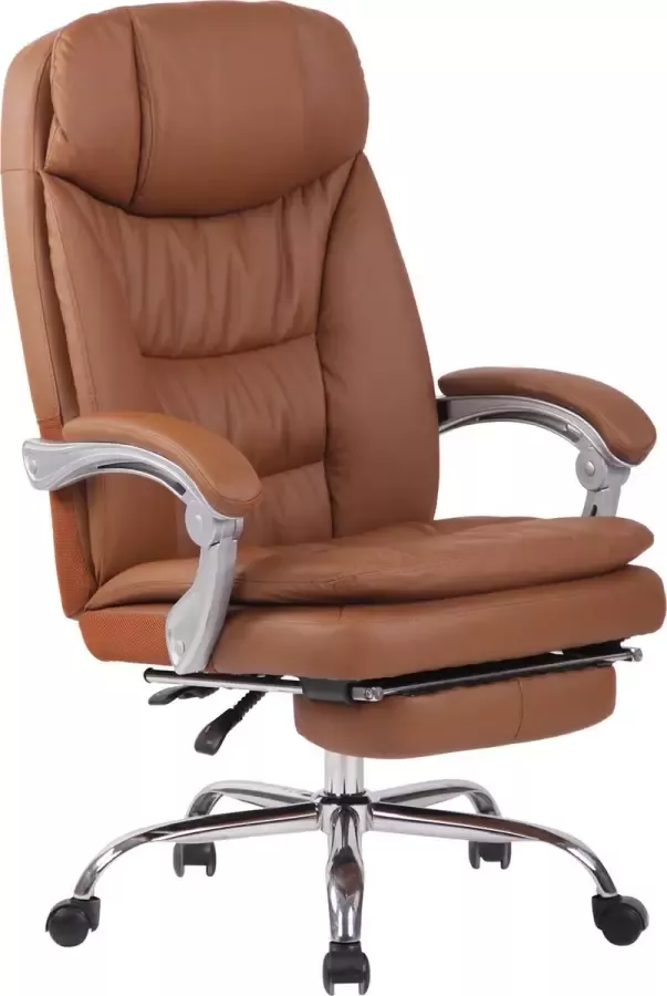 Clp XL Troy Bureaustoel Ergonomisch Voor volwassenen Met armleuningen Kunstleer licht bruin