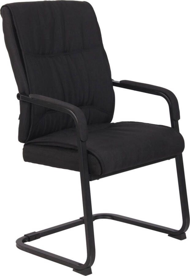 Clp XXL Anubis Bezoekersstoel Met armleuning Eetkamerstoel Stof zwart zwart