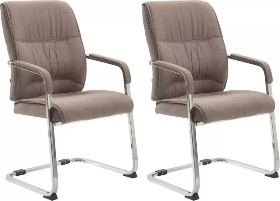 Clp XXL Anubis Set van 2 Eetkamerstoelen Stof taupe