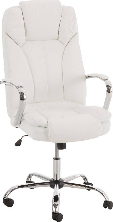 Clp XXL BIG Xanthos Bureaustoel Voor volwassenen Ergonomisch Met armleuningen Kunstleer wit